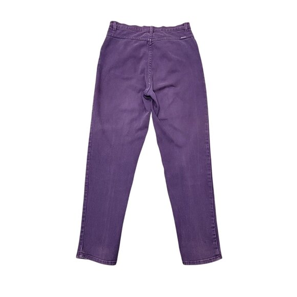Vintage 90s JORDACHE High Waisted Tapered Leg Purple Mom Jeans Women's Sz 12 - Picture 2 of 8